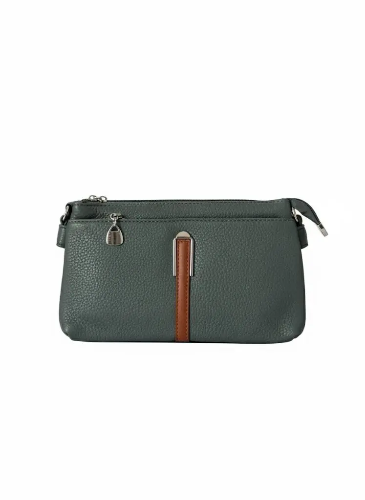 [2] Classic Stripe Sling Bag (GREEN)